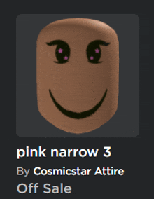 a pink narrow 3 by cosmistar attire off sale ad