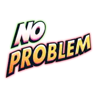 a logo that says " no problem " on a white background