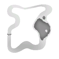 a drawing of a race track with a checkered line on it