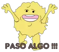 a cartoon character with the words paso algo written underneath it