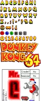 a poster for donkey kong 64 with a cartoon character