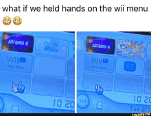 what if we held hands on the wii menu wiiu menu