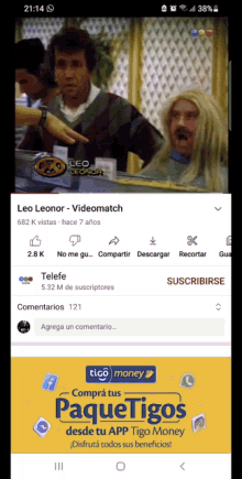 a phone screen shows a video called leo leonor