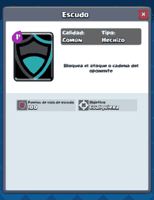 a card in a game called escudo has a 1 point