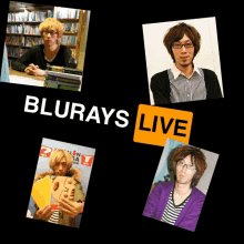 a poster for blurays live shows four pictures of people