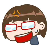 a cartoon drawing of a girl wearing glasses with an angry expression on her face