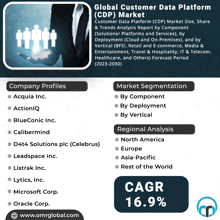 a flyer for the global customer data platform