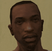 a close up of a man 's face with a beard in a video game