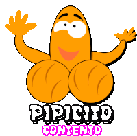 a cartoon drawing of a penis with the words pipicito contento underneath it