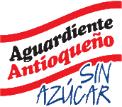 a red white and blue sign that says aguardiente antioqueno sin azucar