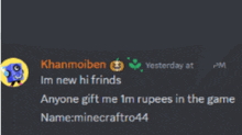 a screenshot of a discord chat with khanmoiben 's name