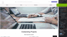 outstanding projects most important projects is displayed on a website