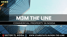 m3m the line commercial property in noida is advertised on a poster