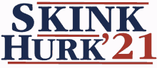 a blue and red logo that says skink hurk '21