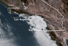 an aerial view of los angeles and san diego states