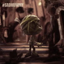 a sad mummy is walking in a dark room with the hashtag sadmummy