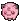 a pixel art drawing of a pink cupcake with a face on it .