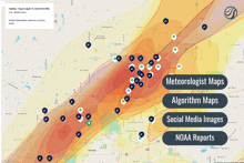 a map of a city with a button that says ' meteorologist maps '