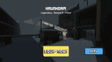 a screenshot of a video game that says krunkorm legendary - season 6 - pistol