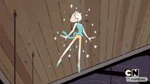 a cartoon of a pearl with the cn logo on the bottom right