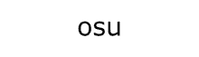 a black and white logo for osu on a white background