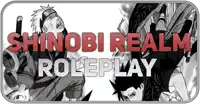 a banner that says shinobi realm roleplay with naruto and sasuke on it