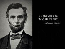 a picture of abraham lincoln next to a quote