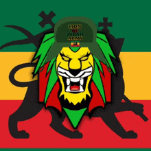 a lion wearing a hat that says lion of judah army on it