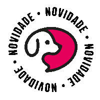 a logo with a dog and the word novidade