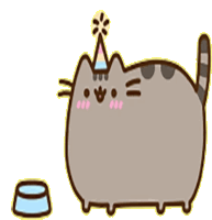 Pusheen Birthday Sticker