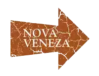 an arrow pointing to nova veneza with cracks on it