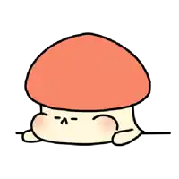 a cartoon illustration of a mushroom with a red hat and a face .