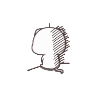 a drawing of a person 's head with a ponytail and a bun .