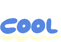 a white background with the word cool in blue letters