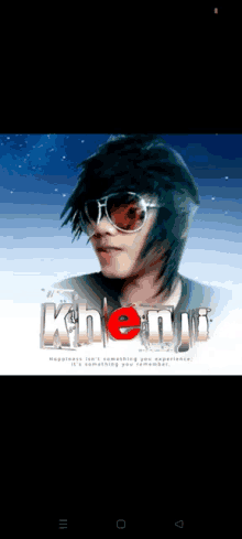 a picture of a man with sunglasses and the name khenji