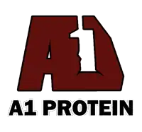 a logo for a1 protein with a red letter a1