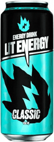 a can of lit energy classic energy drink is on a white background .