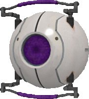 a white sphere with a purple circle in the middle