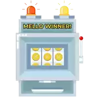 a slot machine that says mello winner on top