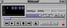 a screenshot of a winamp program that is playing a video