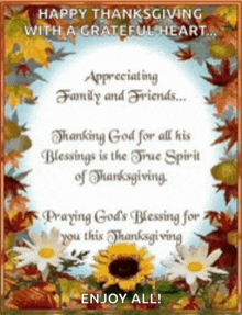 happy thanksgiving with a grateful heart appreciating family and friends thanksgiving god for all his blessings is the true spirit of thanksgiving