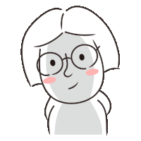 a drawing of a person wearing glasses with a sad look on their face