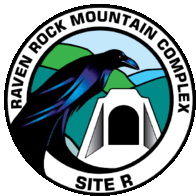 raven rock mountain complex site r logo with a crow