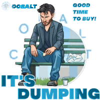 a cartoon of a man sitting on a bench with the words it 's dumping