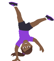 an illustration of a girl doing a handstand