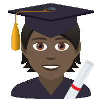 a cartoon illustration of a man wearing a graduation cap and gown and holding a diploma