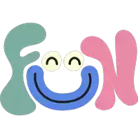 a smiley face with the word fun in the background