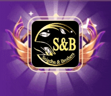 a logo for s & b shipdha & brothers is displayed on a purple background