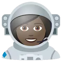 a woman in an astronaut 's helmet with a microphone on her head