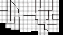 a black and white grid with lines and squares on a white background